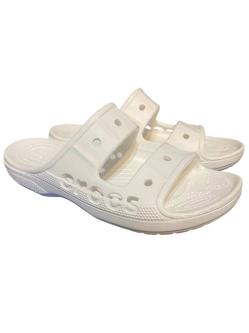 Crocs Adult Baya Sandals, Winter White, Men's 8 Women's 10